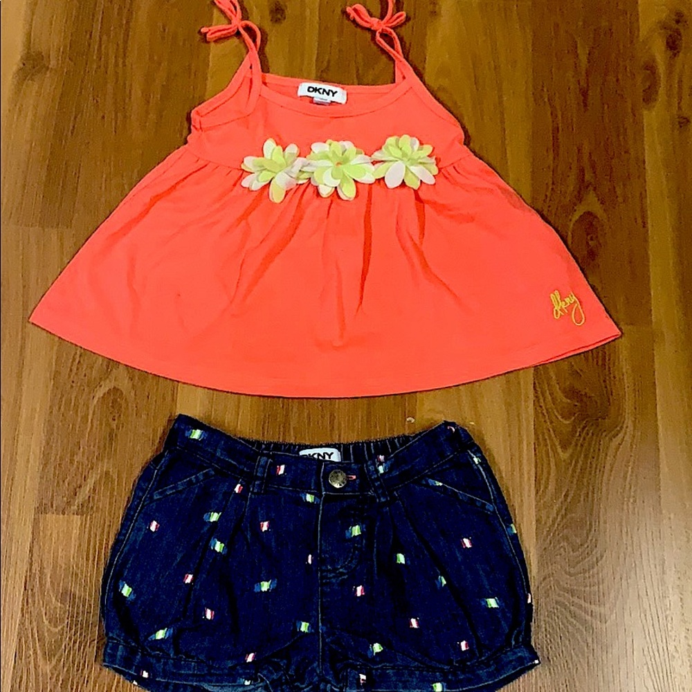 Kit d’été camisole rose avec shorts bleu